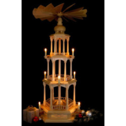 3-stöckige Pyramide - elektrisch ohne Figuren - 107 cm