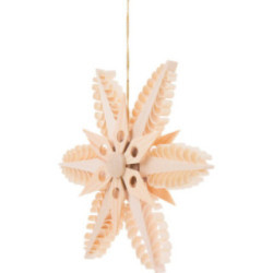 Tree Ornament - Wood Chip Star  - 12 cm / 4.7 inch