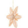 Tree Ornament - Wood Chip Star  - 12 cm / 4.7 inch