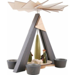 1-Tier Pyramid - Nativity Grey - 29 cm / 11.4 inch