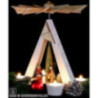1-Tier Pyramid - Nativity, White - 29 cm / 11.4 inch