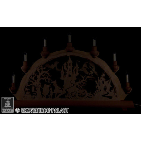 3D-Doppelschwibbogen Halloween Spukschloss - 50x32 cm