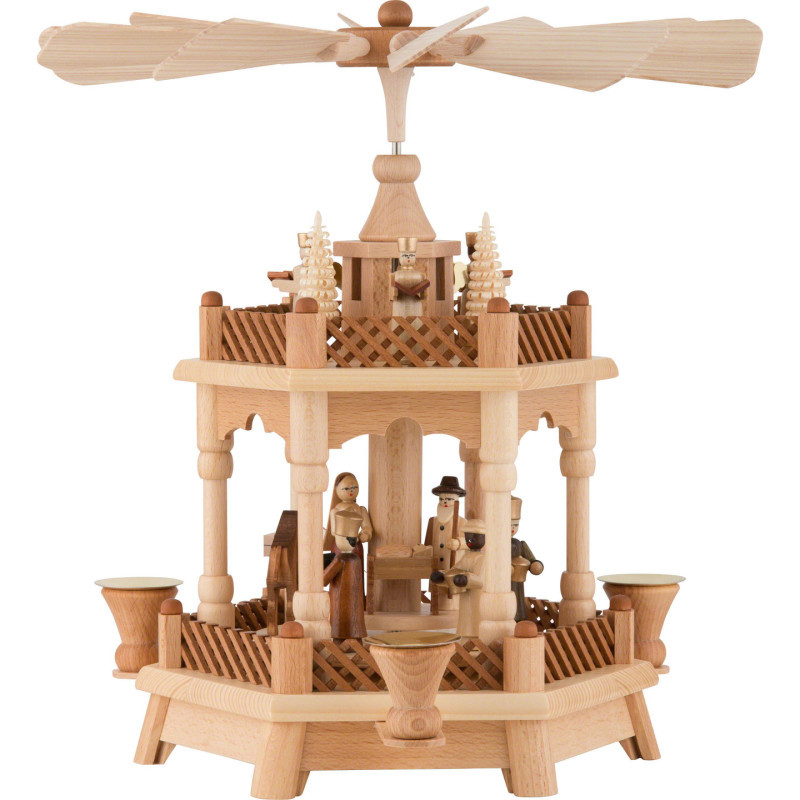 2-Tier Pyramid - Nativity - 32 cm / 13 inch