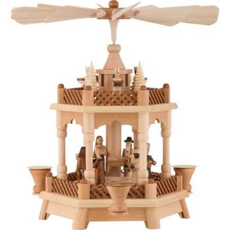 2-Tier Pyramid - Nativity - 32 cm / 13 inch