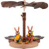 1-Tier Easter Pyramid with two Bunnies and Egg - 20 cm / 7.9 inch