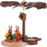 1-Tier Easter Pyramid with two Bunnies and Egg - 20 cm / 7.9 inch