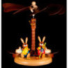 1-Tier Easter Pyramid with two Bunnies and Egg - 20 cm / 7.9 inch