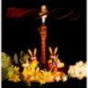 1-Tier Easter Pyramid with two Bunnies and Egg - 20 cm / 7.9 inch
