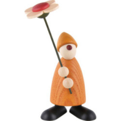 Well-Wisher Phillip with Flower Standing, Yellow - 9 cm / 3.5 inch