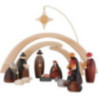 14-teiliges Krippenset inklusive Stall und Stern