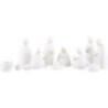 Nativity Set of 12 Pieces, White - 12 cm / 4.7 inch