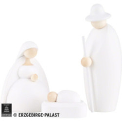 Christi Geburt, weiß, 3-teilig - 12 cm