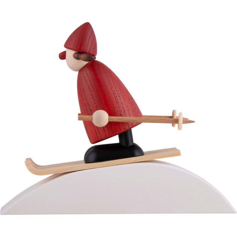 Mrs. Claus on Ski with Snow Hill - 9 cm / 3.5 inch