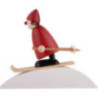 Mrs. Claus on Ski with Snow Hill - 9 cm / 3.5 inch