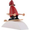 Mrs. Claus on Ski with Snow Hill - 9 cm / 3.5 inch
