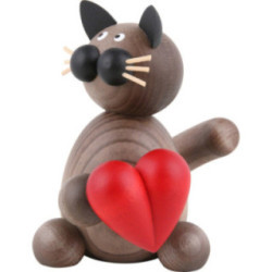 Katze Karli mit Herz - 8 cm