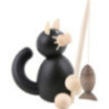 Cat Hilde with Fish - 8 cm / 3.1 inch