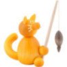 Katze Emmi mit Fisch - 8 cm
