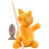 Katze Emmi mit Fisch - 8 cm