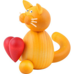 Cat Emmi with Heart - 8 cm / 3.1 inch