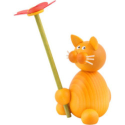 Cat Emmi with Flower - 8 cm / 3.1 inch