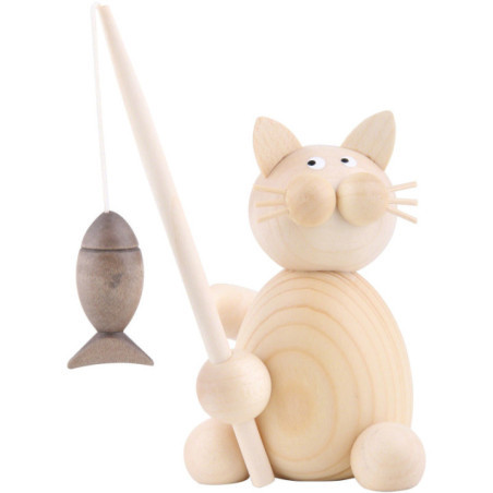 Cat Moritz with Fish - 8 cm / 3.1 inch