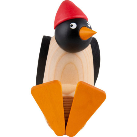 Pinguin mit Mütze, sitzend - 9,5 cm