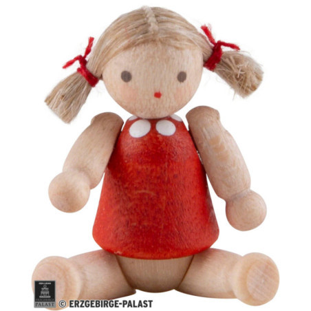 Doll with Hair, Girl - 2,8 cm / 1.1 inch