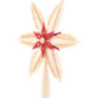 Christbaumspitze Spanstern rot-natur - 23 cm