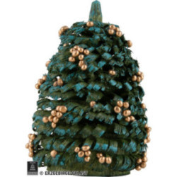 Christmas Tree with Golden Balls - 6 cm / 2.4 inch