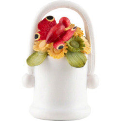 Flower Basket with Butterfly, Red - 2,8 cm / 3.1 inch