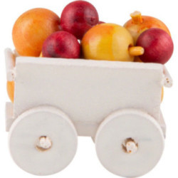 Hand Cart with Apples - 2,4 cm / 0.9 inch