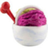 Körbchen mit Wolle, pink - 1,5 cm