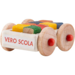 Cart with Toy Bricks - 1 cm / 0.4 inch
