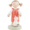 Flachshaarkinder Mädchen mit Kätzchen - 5 cm