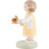 Flax Haired Children Girl with Lady Bug - 5 cm / 2 inch