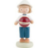 Flachshaarkinder Junge mit Ball - 5 cm