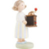 Flachshaarkinder Mädchen mit Kaffeemühle - 5 cm