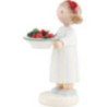 Flax Haired Children Girl with Cherries - 5 cm / 2 inch
