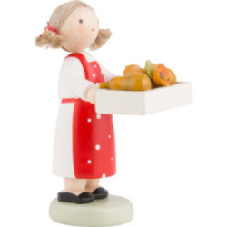 Flachshaarkinder Mädchen mit Birnen - 5 cm