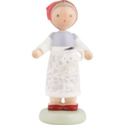Flax Haired Children Berry Collector - 5 cm / 2 inch