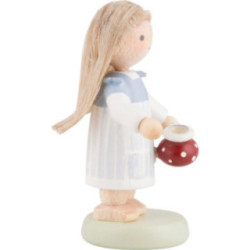 Flachshaarkinder Kleines Mädchen mit Töpfchen - 5 cm
