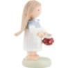 Flachshaarkinder Kleines Mädchen mit Töpfchen - 5 cm