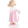 Flax Haired Children Girl with Decorative Ribbon - 5 cm / 2 inch