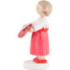 Flax Haired Children Girl with Bolt of Fabric - 5 cm / 2 inch
