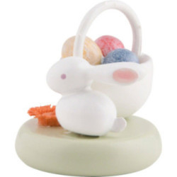 Flachshaarkinder Häschen mit Eierkörbchen - 2 cm
