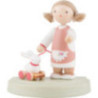 Flachshaarkinder Kleines Mädchen mit Häschen - 5 cm