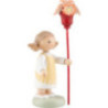Flax Haired Children Girl with Flower Sceptre - 5 cm / 2 inch