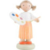 Flachshaarkinder Mädchen mit Farbpalette - 5 cm
