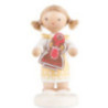 Flachshaarkinder Mädchen mit Pfefferkuchen - 5 cm